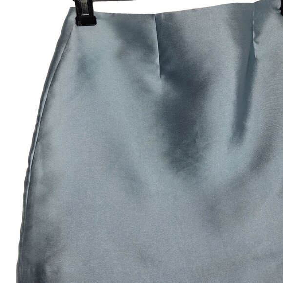 NWT Urban Outfitters Textured Blue Button Down Mini Skirt Size Medium - Picture 8 of 10